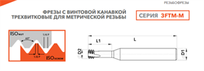 Резьбофреза 3FTM00702205004 ISO M1x0.25 CU518 11230